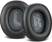 SOULWIT Replacement Ear Pads for JBL E65 (E65BT E65BTNC)/Live 650 (650NC 650BTNC)/Duet NC Over-Ear Headphones, Earpads Cushions with Softer Leather, Noise Isolation Foam, Added Thickness (Black)