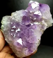 222g Natural Amethyst Beautiful Purple QUARTZ Geode Crystal Cluster T252