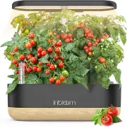 Hydroponics Growing System 10 Pods w LEDs (7'' to 15.2''), 4.2L Water Tank Black