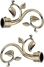 B Blesiya 1 Pair Vintage Decorative Curtain Rod/Pole Finials Window Blind Pole Caps, Bronze