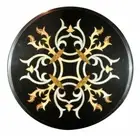 18" Marble corner side Table Top Semi precious Stones Inlay handicraft work