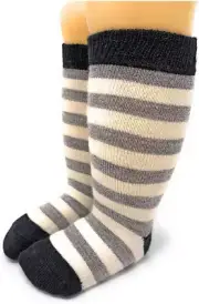 - Children'S Baby Alpaca Wool Toddler Socks, Fun Stripes with Non-Skid Alpaca Ap