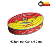Ayam Brand Sardines in Tomato Sauce 425g x 4 OVAL Cans