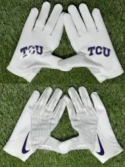 Nike Vapor Knit FG TCU Football Gloves Mens Large White Skill