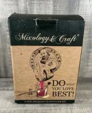 Mixology & Craft 16 Piece Mixology BARTENDER KIT Shaker Muddler Corkscrew Tongs