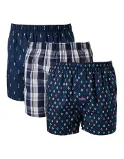 [Mitch Dowd] Diamond Cotton Boxer Shorts 3 Pack in Multi