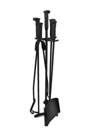 Fireplace Pit Tools Set Fire Poker Tongs Brush Shovel And Stand Blacksmith Made