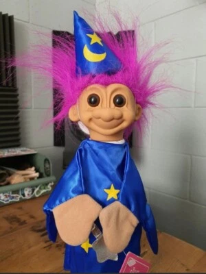 Russ Berrie Troll Magician Wizard Hand Puppet Toy