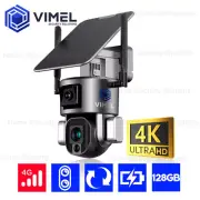 24/7 4G Dual Solar Security Camera 128GB ULTRA HD 4K LIVE VIEW Smart Phone PTZ