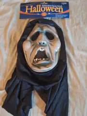 VTG Tagged 90s Fun World Fearsome Faces Scream Mask 'Old Man' TD