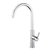 Brass Kitchen Mixer Tap Sink Vanity Faucet Swivel Spout Knurled Chrome 399mm