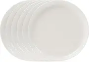 salt&pepper Canteen Side Plates, White, 20 cm (Set of 6)