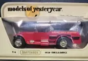 MATCHBOX LESNEY MODELS OF YESTERYEAR Y-6 1920 ROLLS ROYCE FIRE ENGINE 1978