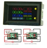 DC 7-200V 20A 1.14" HD IPS LCD Screen 8-in-1 Multi-function Power Voltage Meter