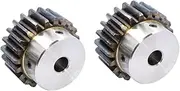 Gears Pinion Gear Motor Gear 1.5M 15T-28T Spur Gear Pinion Bore 6/8/10/12mm Model 1.5 Motor Gear with Step OD 21mm-45mm Carbon Steel (Color : 19 Teeth, Size : 8mm) (Color : 19 Teeth, Size : 10mm)