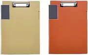 File Folder 2 Pcs Single Clip A4 Folder with Internal Pockets Multi-Purpose Writing Pad for Data Contract Papers Storage File Expanding