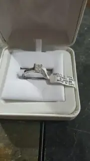 Platilite 1/2 c.t. t.w. Diamond Square Cluster Engagement Ring