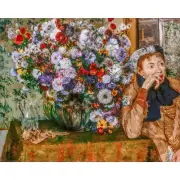 Edgar Degas, A Woman Seated Vase of Flowers, 100% Cotton Art Paper, 32" x 40"