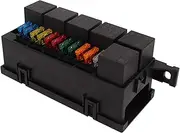 Fuse Crimp Terminal Box, Relay Box with 2 Clip Latch Cover ABS IP65 Waterproof for Ship