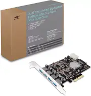 4-Port Dedicated 10Gbps USB 3.1 Gen 2 Pcie Host Card with Dual Controller for Pc