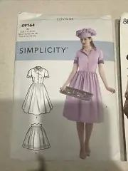 3 Simplicity Pattern Costume Fantasy Cosplay Womens Sailor Baker Corset