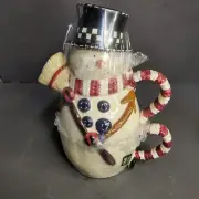 St Nicholas Square Stacking Teapot and Mug Set For One Snowman Christmas Holiday
