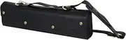 Portable Flute Case 16-Hole/17-Hole Rounded Gig Bag Backpack Box PU Leather Non-Woven Fabric Padding with Adjustable Shoulder Strap Black One Size