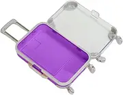 [Generico] Small Suitcases for | Travel Case with Wheels | FitTend Play Toys Simulation, Portable Containers for Carrying Candles Small Accessories, purple, riferimento alla descrizione, Please
