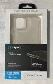 Speck Presidio Clear+Glitter Phone Case For iPhone 11 Pro Max Clear/Gold Glitter