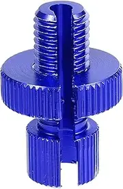 X AUTOHAUX 1 Pcs M10 Brake Clutch Cable Line Adjuster Screw Adjusting Bolt with Slotted for Motorcycle Scooter Aluminum Alloy Blue