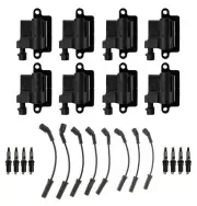 Ignition Wires 8 Coils 8 Spark Plugs Kit ACDelco For Caddy Chevy GMC Hummer V8
