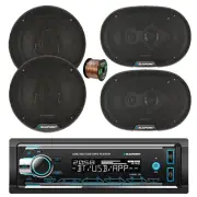 Blaupunkt Carmel140 Stereo Radio, 2x 6" 40W + 2x 6x9" 70W Speakers, Wire