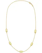 14K Italian Gold Geometric Station Necklace
