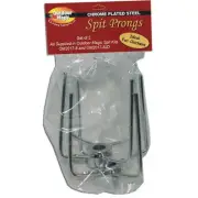 Spit rotisserie 4 forked prongs for chickens and small roasts