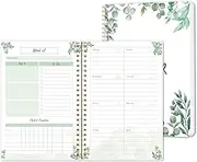 Daily Planner Hourly Schedules Appointment Planner Undated with To-Do List,Meals,Notes 10"X7.3",Flexible Cover,Twin-Wire Binding Pink for Women