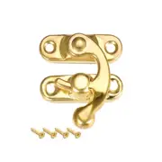10pcs Right Latch Hook Hasp Swing Arm Latch Golden Screws 42mmx37mm