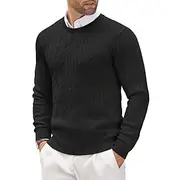 Men's Irish Pullover Sweater Jumper Knit Sweater Ribbed Cable Knit Regular Tops Knitted Plain Crew Neck Fashion Basic Vacation Daily Wear Clothing Apparel Fall