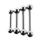 Steel Barbell Tongue Ring, Nipple, Body Piercing 10 Gauge