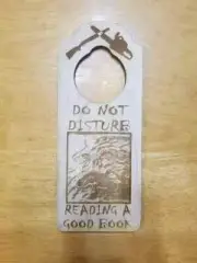 Necronomicon Do Not Disturb Reading a Good Book Engraved Door Hanger Evil Dead