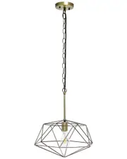 Lalia Home 1 Light 16in Modern Metal Wire Paragon Hanging Ceiling Pendant Fixture