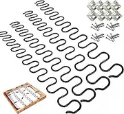 KMERCE Set of 4 Sofa Springs 60 cm, Sofa Replacement Springs, Couch Springs, Wave Springs for Upholstery Furniture, Repair Kit for Sofa Springs, Furniture Spring with Spring Clips and Screws, Diameter
