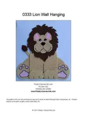 Lion Wall Hanging-Plastic Canvas Pattern or Kit