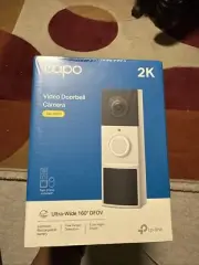 TP-Link Tapo Smart Video Doorbell Camera Wireless with Chime, 2K with Full Co...