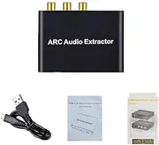 Kamyaair -Compatible ARC Audio Extractor ARC to SPDIF Coaxial L/R Stereo 3.5mm Jack -Compatible ARC Adapter Audio Converter for HDTV Speaker Amplifier