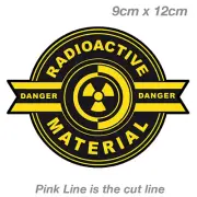 Warning Radioactive Label Laptop , Car Vinyl Sticker