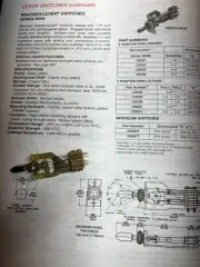Switchcraft 29307 Lever Switch DPDT Momentary on-off-on