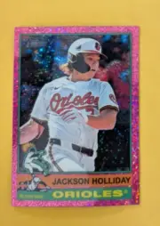 2025 Topps Heritage 1976 Pink Chrome Sparkle Jackson Holliday Orioles