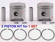 For YAMAHA Outboard 9.9/15 HP (Piston Kit-0.25 6E7-11635-00 + Piston Ring) X2
