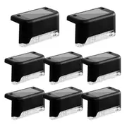 Oppsbuy Solar Deck Lights 8/16 Pack LED Outdoor Solar Garden Lights Stair Step Fence Lights Warm/ White Light