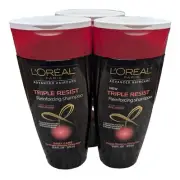 (3) L'Oreal Advanced Haircare Triple Resist Reinforcing Shampoo 12.6 Oz NEW